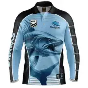 Cronulla Sharks NRL Barracuda Fishing Shirt Mens Sizes S-5XL!