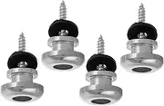 OFFIGAM Guitar Mushroom Strap Button Set Guitar Lock Buckle Strap Locks for Electric Ukulele Silver