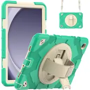 MCC Shockproof Strap Samsung Galaxy Tab A9+ Plus 11" X210 X215 X216 Kids Case Cover SPMan [Mint+Champagne]