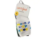 Cat & Jack Boy's Crew Socks Snowball Champ Trees Plaid Stripe 4 Pack Size Medium