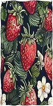 RPLIFE Red Strawberries White Flowers Beach Towels, Beach Towel Blanket for Men Women