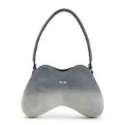 [Diesel] Diesel-Blue Double-D Cotton Handbag-Donna OS OS