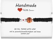 Baseball Bracelet Basketball Bracelet for Men Boys Charm Adjustable Wristbands Bracelets Sports Jewelry Gifts for Him