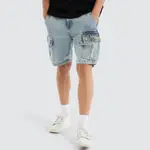 [Nena and Pasadena] Colby Denim Cargo Short Herring Blue 28
