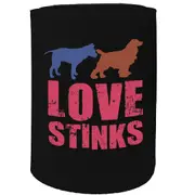 Alcohol Stubby Holder - Love Stinks Dig Puppy - Funny Novelty Birthday Gift Joke Beer Can Bottle