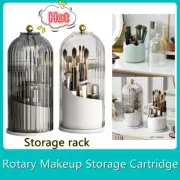 Makeup Organizer Box with Lid 360° Rotat Makeup Brush Holder Lipsticks Cosmetic