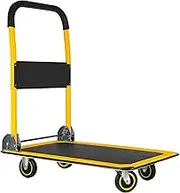 Car End Pipes Folding Hand Truck Dolly Cart Wheels Luggage Cart Trolley Moving 330lbs Home Hand Truck