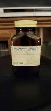 Eli Lilly And Co. Empty Collectible Brown Prescription Bottle