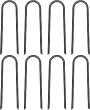 Trampoline Ground Stakes - Nails for Soccer Goals | Anti-Rust U-Hook Ground Stakes for Camping Tent Trampoline Accessories, Set of 8