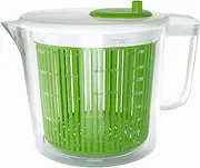 Small Salad Spinner, Mini Salad Spinner and Dryer With Measuring Cup Bowl, Best Rated Lettuce Spinners Single Serve, Collander with Spinner, Vegetable Washing Basket, Great Fruit Washer and Strainer