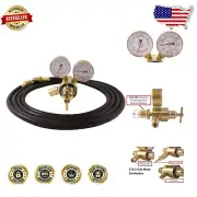 Portable Argon Flowmeter Regulator with 5 Feet Hose - High Precision Gauge