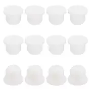 Silicone Rubber Solid Plug Soft Stopper for 11-11.5mm Hole White 12 Pieces