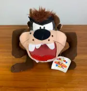 NWT Looney Tunes Taz Tasmanian Devil Stuffed Animal Plush Doll 1995 ACE Novelty