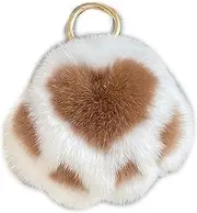 [Generic] [YEENKE] Cute Cat Plush Keychain,Plush Paw Keychains for Women,Key Chain Black Girl Cat Bag Purse Decoration Cat Lover Gifts for Women, Pink,1Pack