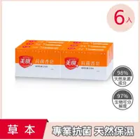 在飛比找PChome24h購物優惠-美琪 抗菌香皂 草本(盒裝100g)X6入