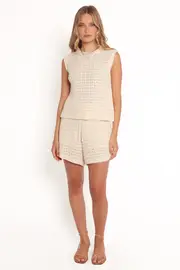 [PUP51] Briar Knit Shorts - Cream XS cream