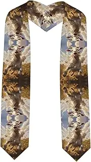 [SKKNT] Goat Frolic Print Graduation Shawl Stole For Academic Commencements Honor Sash Congratulations Gift