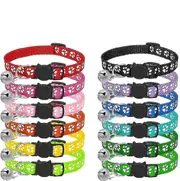 Cat Collar,,12pcs Cat Collar Kitten Collar, Adjustable Range 19-32cm