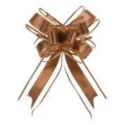 10pcs 8 Inch Giant Pull Bow Gift Wrapping Organza Bows Ribbon Coffee