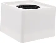 HEATSHAKING Portable White Abs Square Microphone Logo Flag Station for Interviews Cubic Design Durable Material for Press Conferences Ktv and Corporate Events