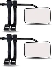 leechio 2 PCS Car Trailer Extension Looking Glass, Metal Bracket Reversing Mirror, Adjustable Angle towed Mirror, Universal Fit for Most Cars, Trucks and Trailers (Black)