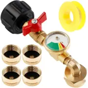 Propane Refill Adapter Propane Tank Adapter with Gauge Control Valve Reusable
