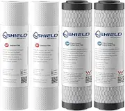 2 Set Replacement Water Filters Cartridges Sediment + 0.5 Micron Coconut Carbon
