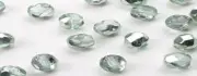 50 Iced Mint Metallic Faceted Beads 6MM
