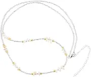 [NIYANGLE] Stone Rice Bead Waist Chain Chain for Bikini Garter Lightweight Portable