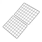 12"x16" Wire Grid Panel 2 Pcs Wall Grid Decorative Board Photo Display Black