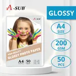 GLOSSY FAST DRY PHOTO PAPER 200GSM PHOTOGRAPH PRINTING A4 SI