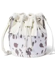 [Stella McCartney Kids] Stella McCartney Kids Printed fringed bucket bag One Size white