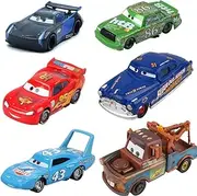 Toys Car 2 3 Mater The King Sheriff Diecast Car Toy Set for Boy Kids Gifts (6 Piece Set)