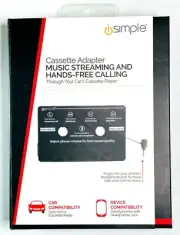 Stream Music & Hands Free on Car Speakers Cassette Player Plug in Headphone Jack
