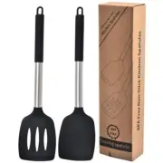 Silicone Turner Spatula Set Of 2 Spatulas Silicone Heat Resistant 446 f Kitchen
