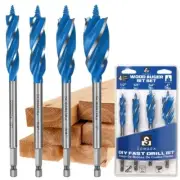 SOMADA Auger Drill Bit Set for Wood, 4-Piece, 1/2", 5/8", 3/4" and 1" Inch Size