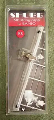 Shubb FS 5th String Banjo Capo, Nickel Plated New In Box