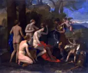Nicolas Poussin - Mars and Venus 2 Giclee Art Print on Canvas Wall Decor 36"