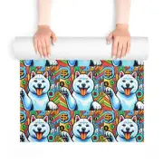 Shiba Inu Yoga Mat, Foam Yoga Mat, Shib Lover Gift, Crypto Fan Gift