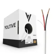 Voltive 18/2 Speaker Wire - CL3P - Plenum - OFC - 500ft - White