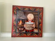 Sweden "The Lutefisk Boy" by Suzanne Tofley Ceramic Woll Trivet Tille Decor