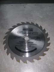 Sandvik 7.25" General Purpose 24 Teeth Contractors Circular Saw Blade CTC-724