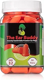 Premium Soft Foam Ear Plugs, NRR 32 Decibels, 50 Pairs