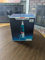 NASA Space Rocket Lava Lamp: Fizz Creations - Blue & Red (Brand New)