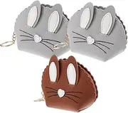 [WESIEVYA] 3pcs Rabbit Coin Purse Change Purse Keychain Cash Change Wallet Key Holder Money Pouch Bunny Ear Key Bag Wallet Cash Purse Holders Earbuds Pouch Bunny Ear Purse Credit Holder