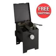 4 Gal Steel Counter Top Liquid Propane French Fries Fish Meat Outdoor Deep Fryer