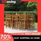 wooden bar stools outdoor seating acacia solid 75cm height 8 pcs 5988