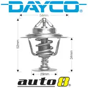 Dayco Thermostat for Chevrolet Captiva C100 2.0L Diesel Z20S1 2007-2011