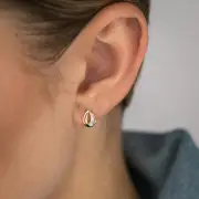 8 Diamonds Stud Earrings in 9ct Yellow Gold