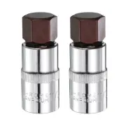 2pcs 11/16" Hex Bit Socket 1/2" Square Drive SAE Extension Impact Bit